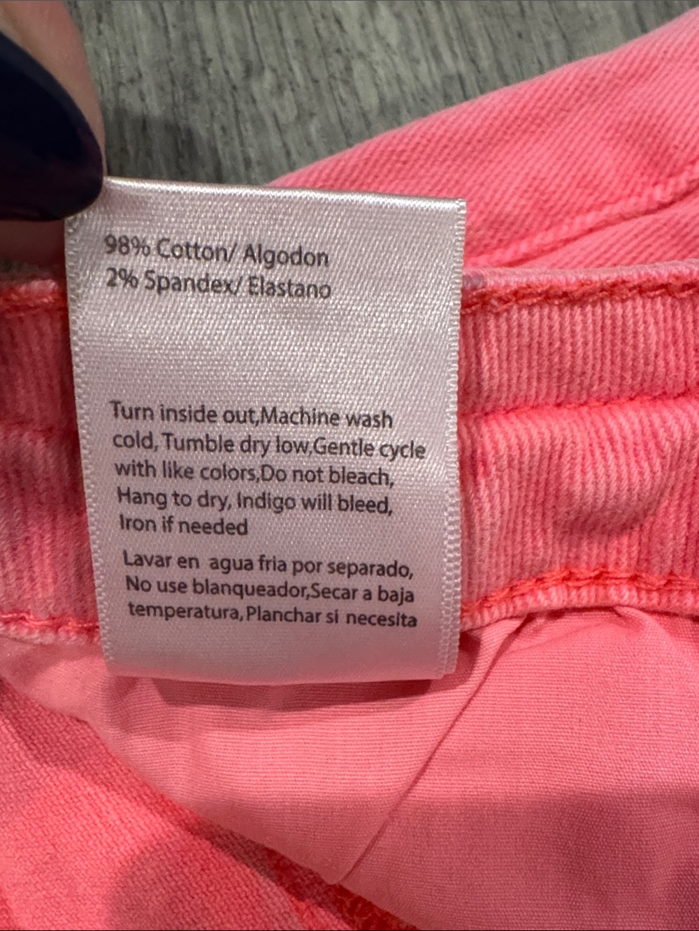 High-Rise Distressed Pink Women's Denim Shorts - Picture 7 of 7